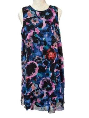 TAYLOR Semi-Sheer Lined Shift Dress .